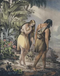 Adán y Eva expulsados del paraíso